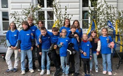 Eisschnellläufer beim Vereinsbaumfest Grefrath